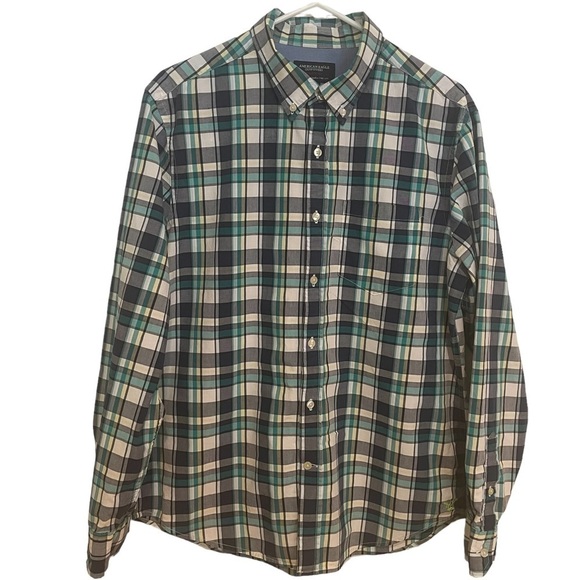 American Eagle Outfitters Long Sleeves Plaid Button Down Shirt Size Large - Picture 1 of 7